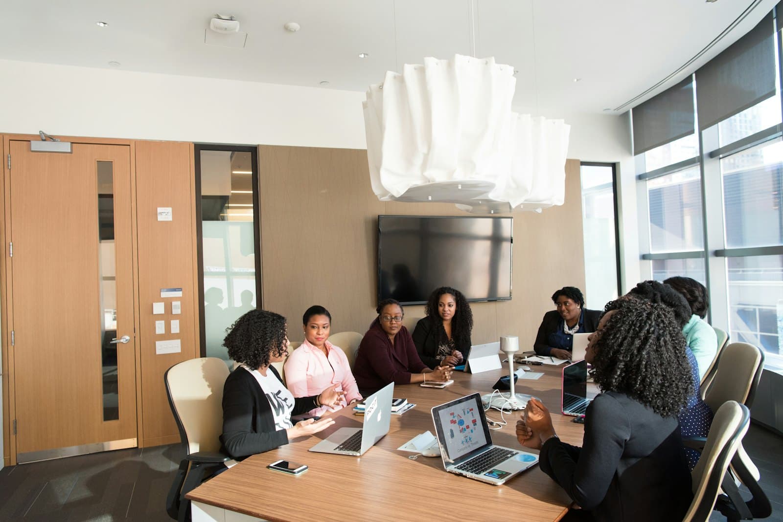 Team meeting around a boardroom table